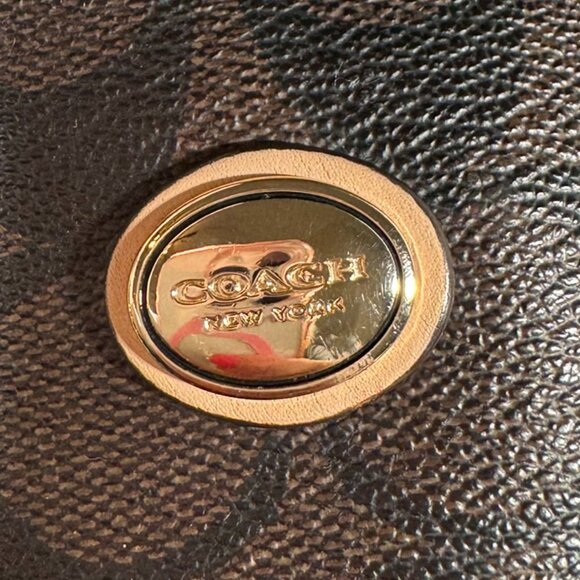 Coach Peyton Signature Chain Tote — Brown/Tan Monogram - Picture 9 of 15